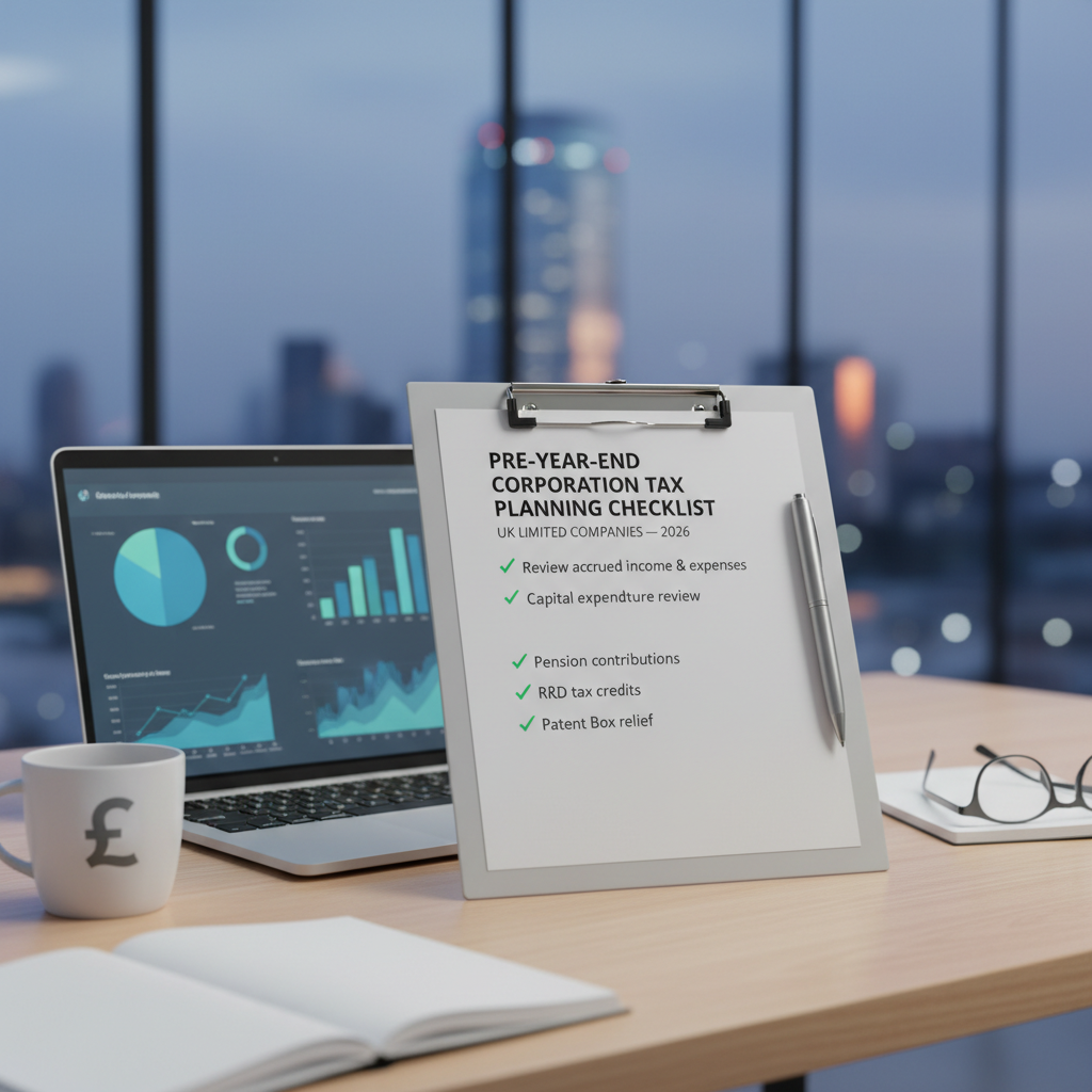 Pre-Year-End Corporation Tax Planning Checklist for UK Limited Companies — 2026