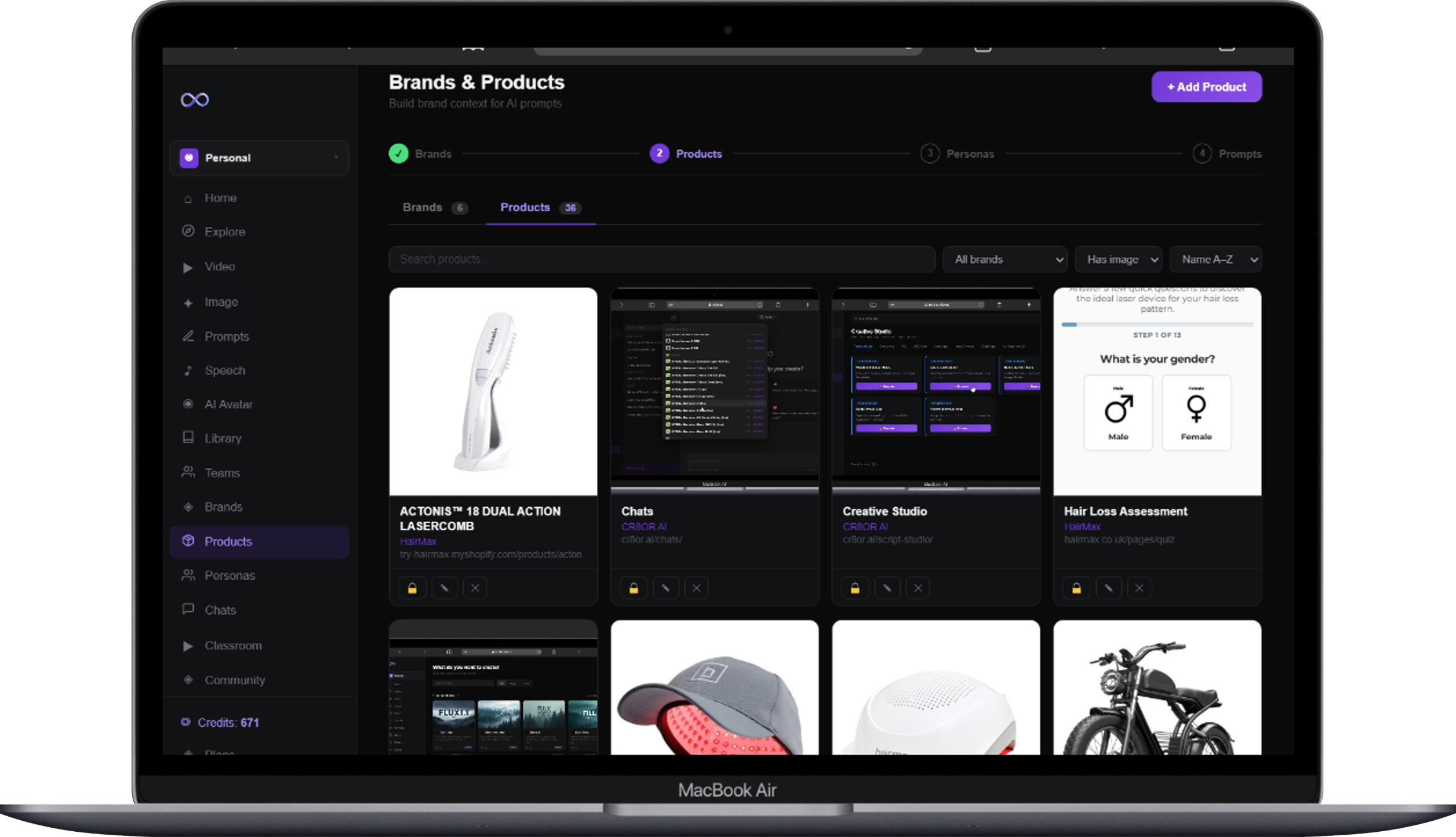 CR8OR brands and products library