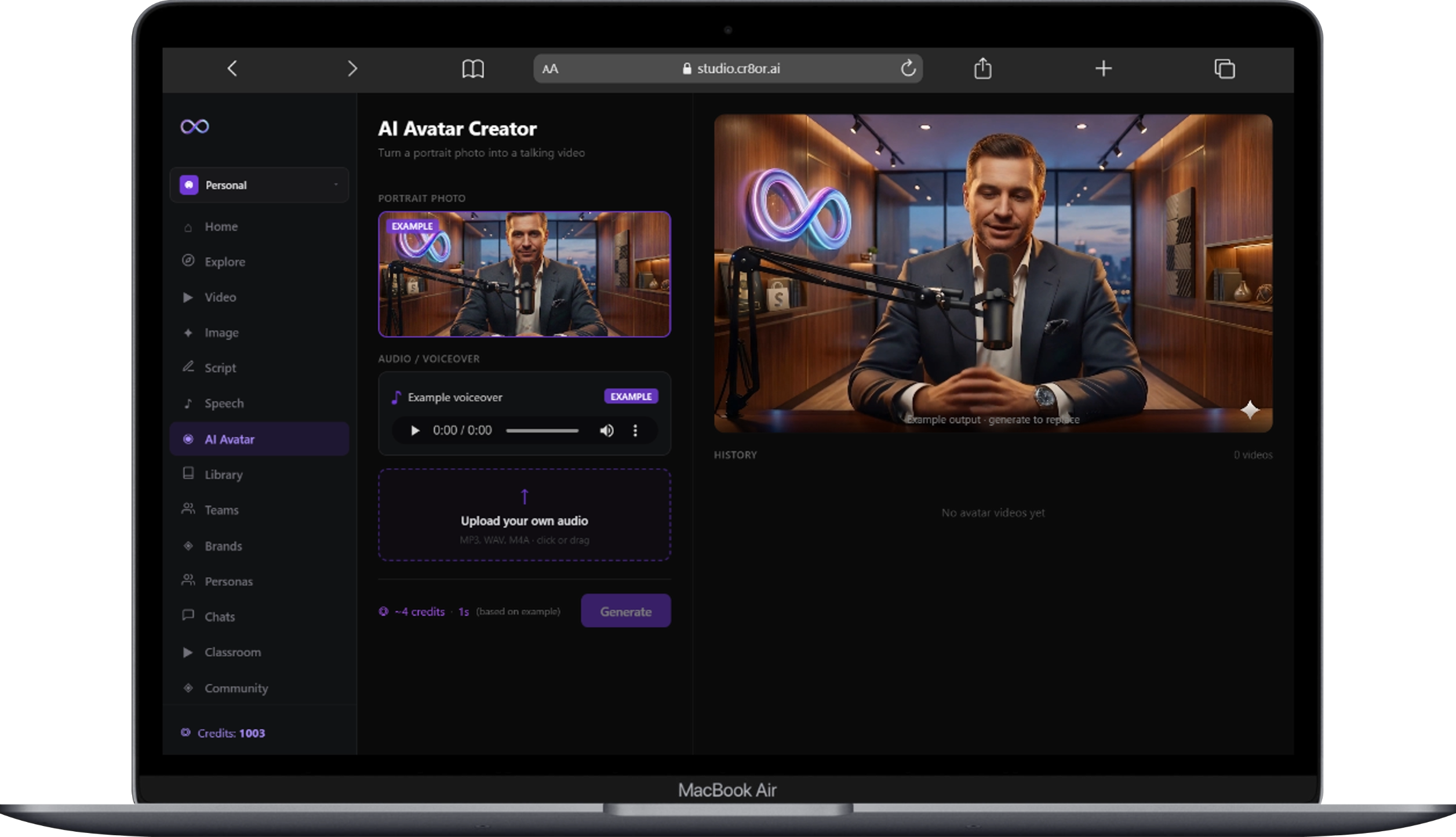 AI avatar image workflow